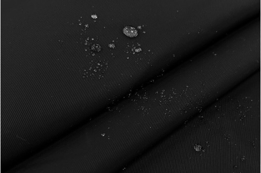 Курточно-плащевая ткань водонепроницаемая, черная, арт.12013, Италия