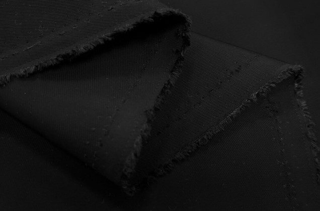 Курточно-плащевая ткань водонепроницаемая, черная, арт.12013, Италия 1