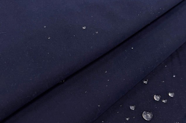 Курточно-плащевая ткань водонепроницаемая, темно-синяя, арт.12002, Италия