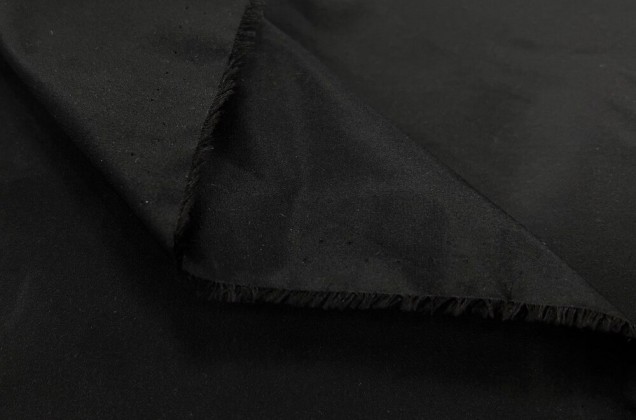 Курточно-плащевая ткань с шелком, черная, арт.11771, Италия 3