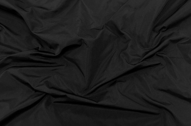 Курточно-плащевая ткань с шелком, черная, арт.11771, Италия