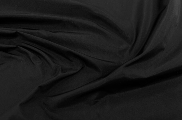 Курточно-плащевая ткань с шелком, черная, арт.11771, Италия 2