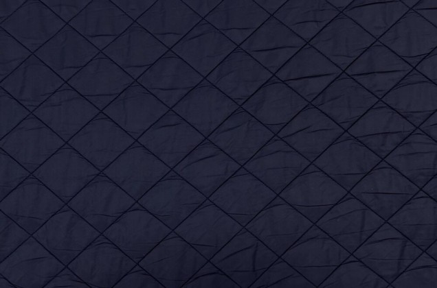 Курточная стежка на синтепоне двусторонняя, велюр темно-синий, арт.11878, Италия 2