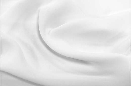 Шифон однотонный двухслойный, белый, Китай