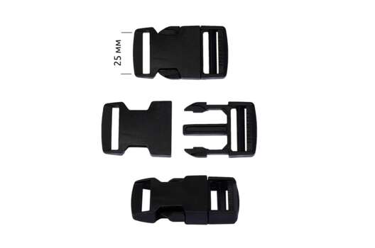 Фастекс (застежка) пластиковый, 25 мм, черный