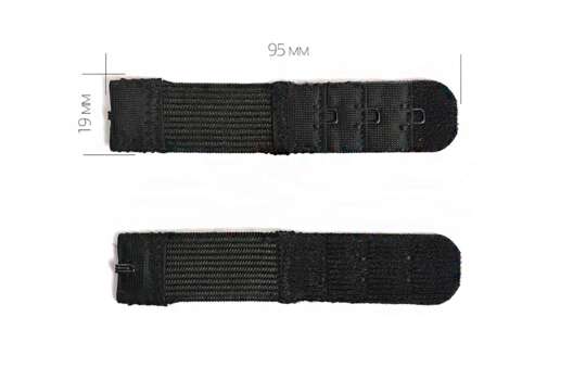 Удлинитель для бюстгальтера на 1 крючок, черный, 19 мм