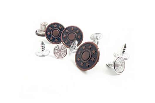 Пуговица джинсовая DJ11, 15 мм, латунь