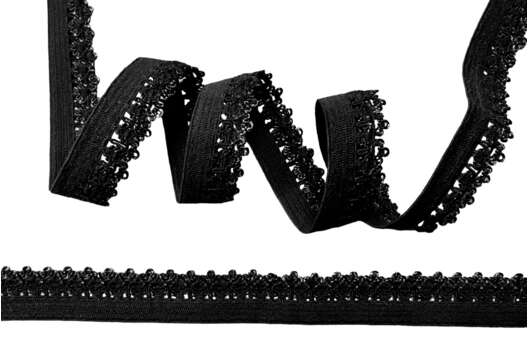 Резинка бельевая (ажурная) 12 мм, черная