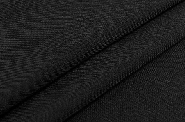 Костюмная ткань Зара с вискозой, черная 1