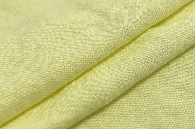 Лен с вискозой костюмный 20С141 (1931) эффект мятости, лимонно-желтый 1