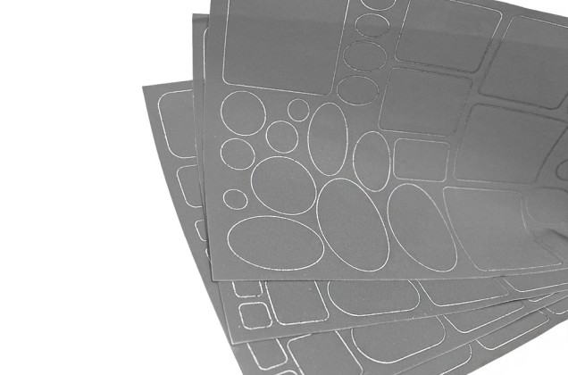 Самоклеящаяся заплатка рефлектив (светоотражающая), геометрические фигуры, 145х245 мм