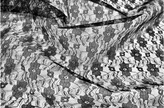 Гипюр фартучный (школьный), черный шиповник