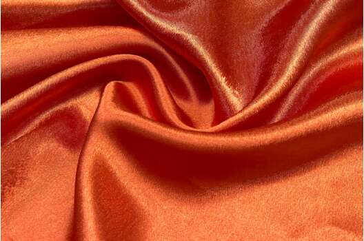 Креп-сатин, темно-оранжевый