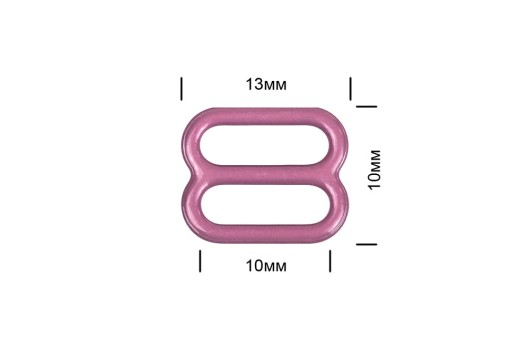 Регулятор для бюстгальтера, металл, розовый рубин (S256), 10 мм