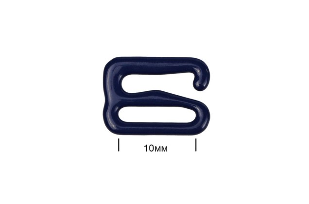 Крючок для бюстгальтера, металл, темно-синий (S919), 10 мм