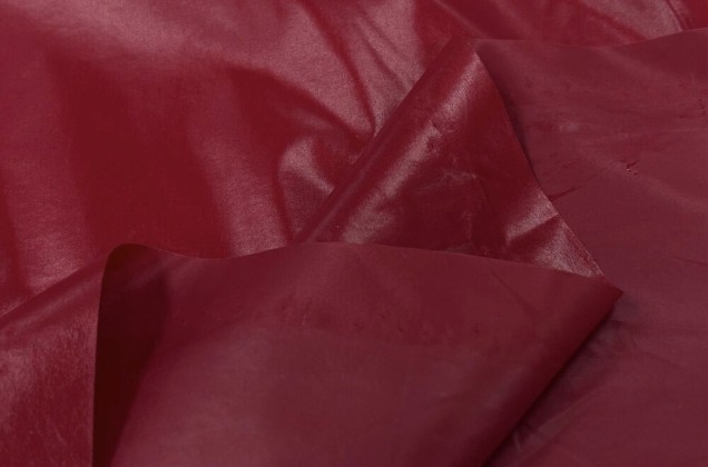 Курточная ткань Moncler, темно-красная, Италия 2
