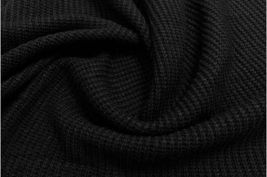 Вязаный трикотаж с вискозой, черный