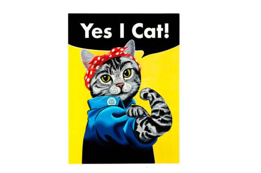 Термонаклейка, Котик Yes I Cat, 14х20 см