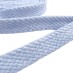 Шнур плоский, х/б, 12 мм цвет: голубой