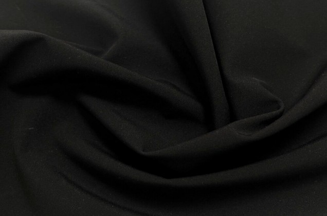 Курточная ткань Софтшелл с мембраной, черный/салатовый (56114)