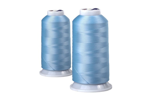 Нитки швейные текстурированные MAXag basic некрученые 150D/1 (5000м), голубые (666)