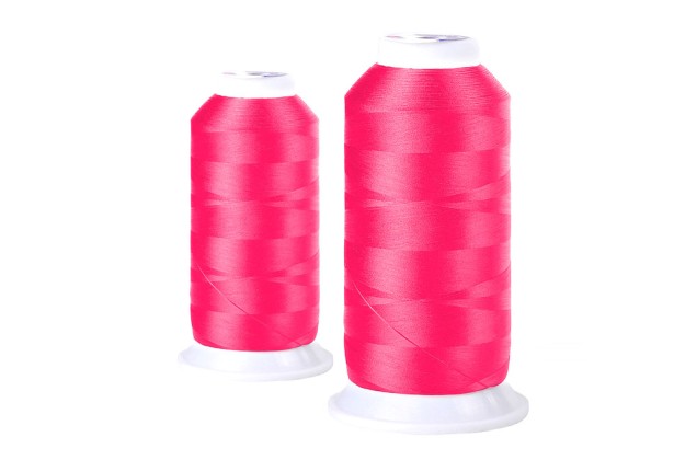 Нитки швейные текстурированные MAXag basic некрученые 150D/1 (5000м), розовые (571)