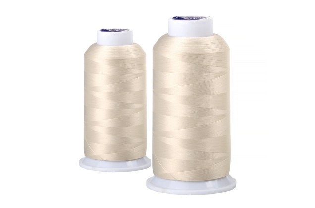 Нитки швейные текстурированные MAXag basic некрученые 150D/1 (5000м), молочные (202)