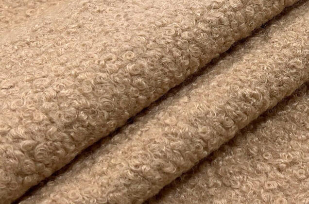 Пальтовая ткань Барашек, бежевый 1