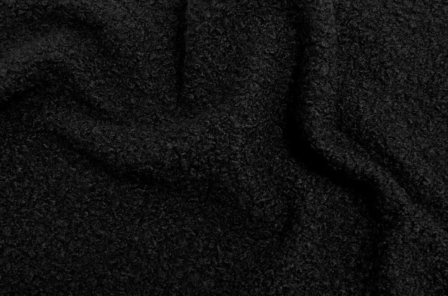 Пальтовая ткань Барашек, черный