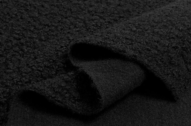 Пальтовая ткань Барашек, черный 2