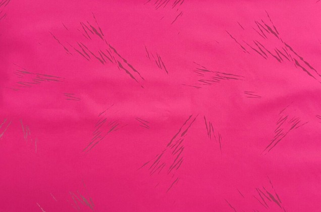 Курточная ткань Софтшелл с мембраной рефлектив штрихи, розовый неон/лаванда (98518) 3