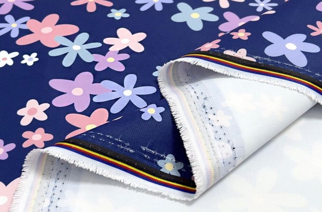 Курточная ткань LOKKER POINT, Цветочный синий (99513)