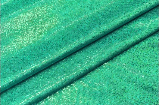 Голограмма диско зеленый, мелкий рисунок