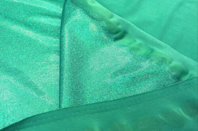 Голограмма диско зеленый, мелкий рисунок 3