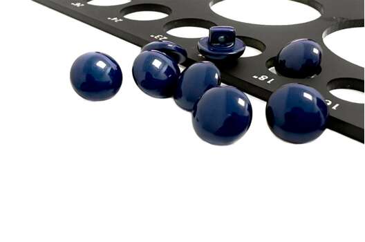 Пуговица пластиковая на ножке NE190, темно-синяя, 11.5 мм