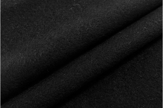 Пальтовая ткань с ворсом, черная, Турция