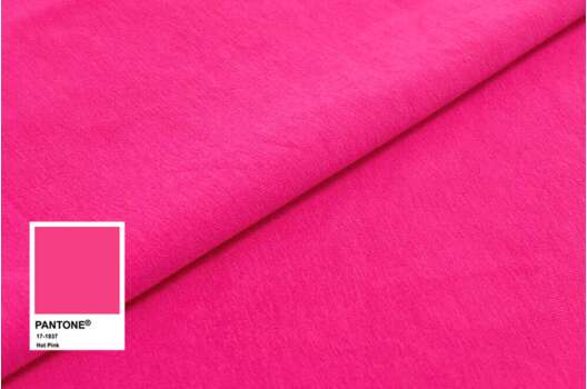 Кулирка пенье бархатная OZCAR, безудержно розовый Hot Pink (17-1937)