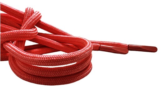 Шнурок круглый, 4 мм, красный (F148), 130 см