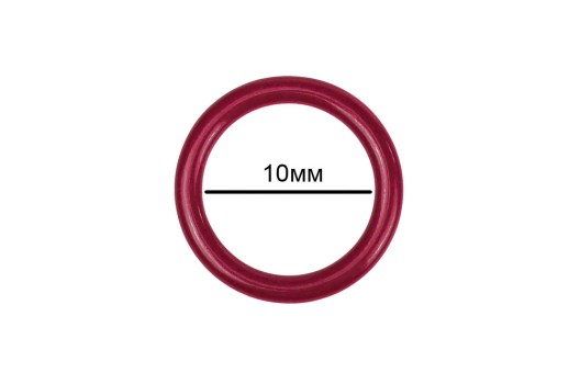 Кольцо для бюстгальтера, металл, темно-красный (S059), 10 мм
