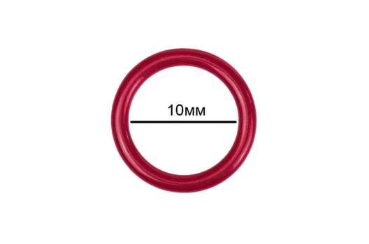 Кольцо для бюстгальтера, металл, темно-красный (S059), 10 мм