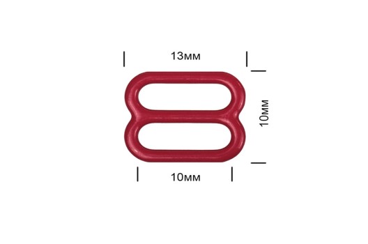 Регулятор для бюстгальтера, металл, темно-красный (S059), 10 мм