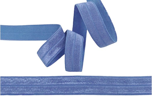 Резинка бельевая окантовочная блестящая, серо-голубая (S280), 15 мм