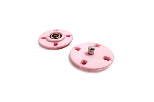Кнопка пришивная KN06, пластиковая, 21 мм, розовая