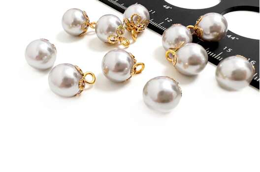 Пуговица пластиковая на ножке GE19, серая, 12 мм