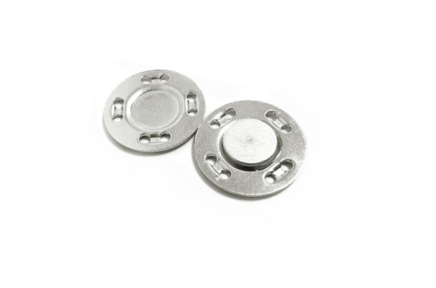 Кнопка пришивная MG01, магнитная, 21 мм, серебристая