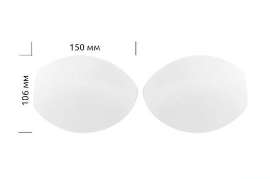 Чашечки корсетные с равномерным наполнением, р 75, белые без хвостиков