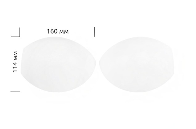 Чашечки корсетные с равномерным наполнением, р 80, белые без хвостиков