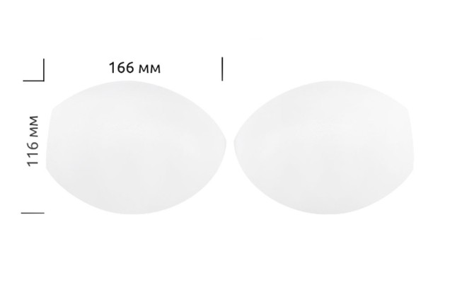 Чашечки корсетные с равномерным наполнением, р 85, белые без хвостиков