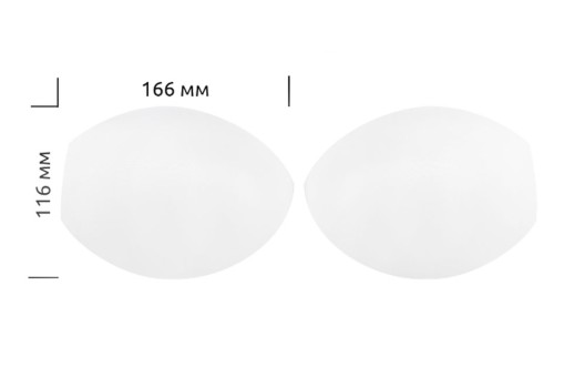 Чашечки корсетные с равномерным наполнением, р 85, белые без хвостиков