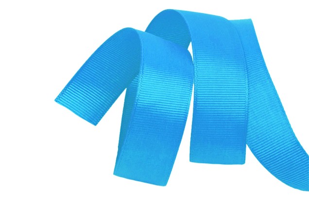 Лента репсовая IDEAL 25 мм, ярко-голубая (340)